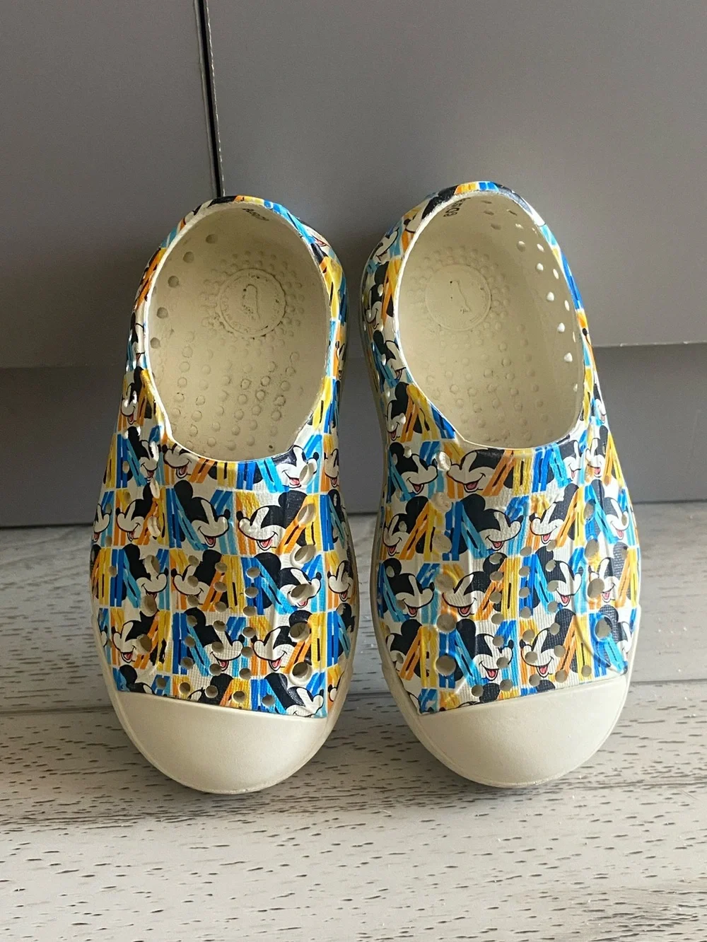 Native x Disney Mickey Mouse Print Slip On Shoes